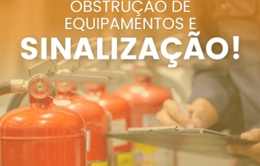 Obstrução de equipamentos e sinalização